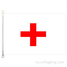 Bandera blanc croix rouge 100% poliéster 90 * 150 CM